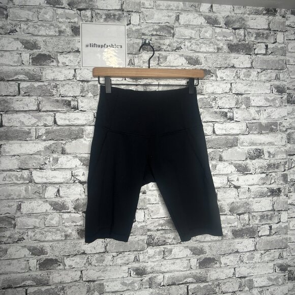 EUC Zella 10" Black Biker Shorts Size Small - Picture 4 of 11